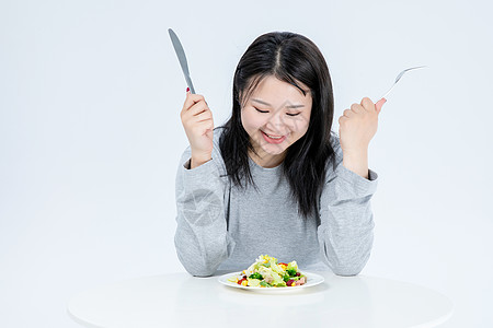 胖女生健康饮食图片