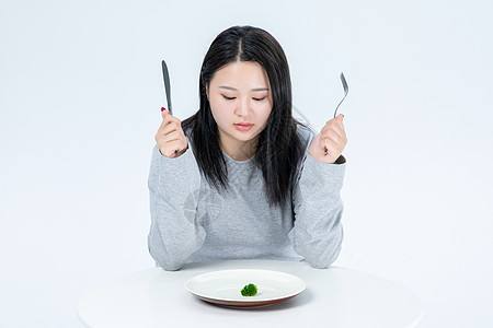 胖女生节食节食减肥高清图片