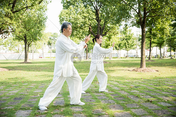 老年人太极锻炼图片