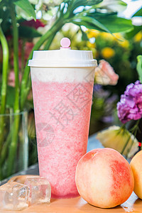 桃子水果饮料图片