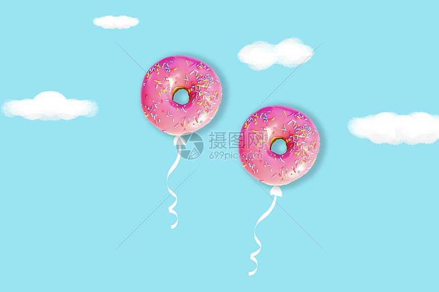 甜甜圈气球创意图图片