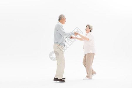 老年夫妇跳舞背景图片
