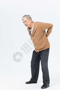 老年男性腰疼形象图片