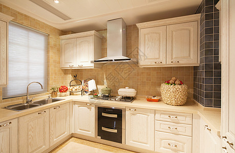 现代浅色厨房效果图图片