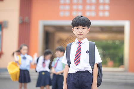 小学生上学小学生书包高清图片