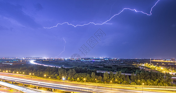 高架闪电雷雨闪电高清图片