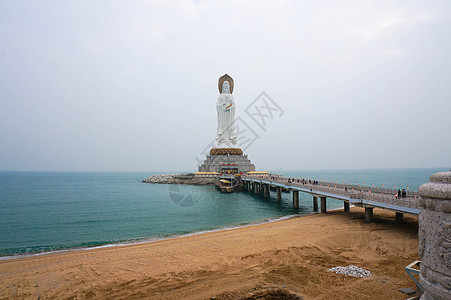 海南三亚南海观音三亚南山海上观音背景