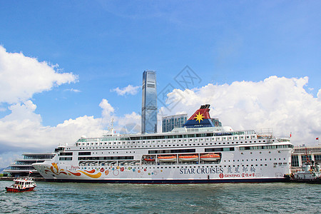 香港维多利亚港游轮背景图片