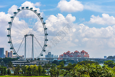 晕轮新加坡摩天观景轮背景