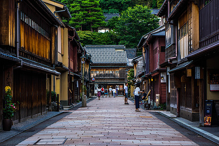 日本金泽东茶屋街背景