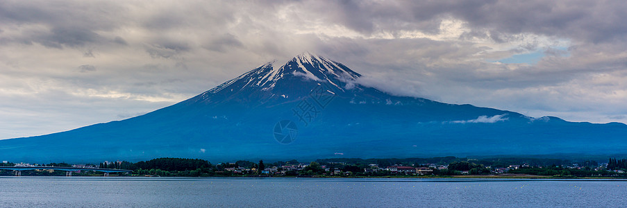 日本湖日本富士山河口湖背景