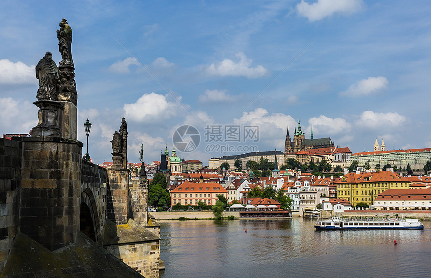 捷克布拉格旅游景点查理大桥与城堡区图片
