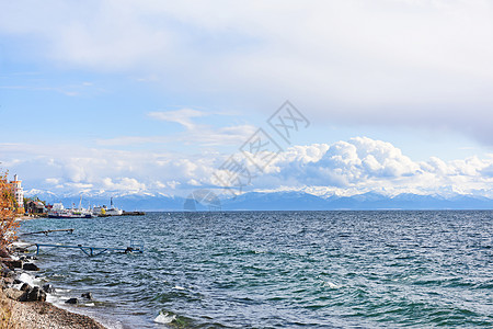 贝加尔湖景点俄罗斯贝加尔湖秋景背景