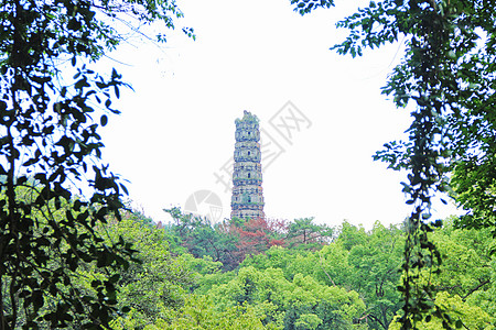 台州国清寺古塔背景