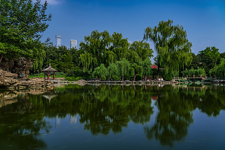 日坛公园的美景夏天高清图片素材