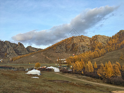 壮阔的内蒙古秋季大草原风光高清图片