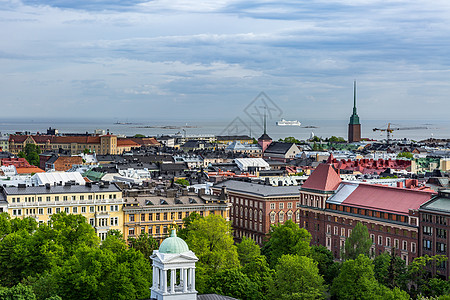 俯瞰芬兰赫尔辛基城市风光图片