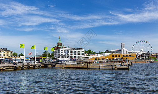 欧洲大楼欧洲芬兰首都赫尔辛基城市旅游风光背景