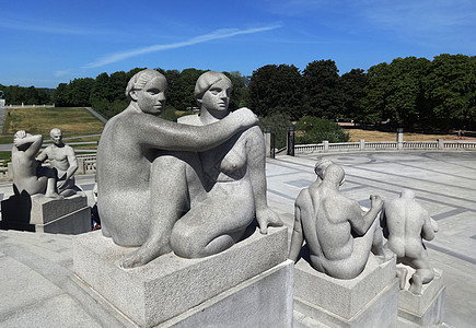 格兰纳达挪威奥斯陆雕塑公园希望背景