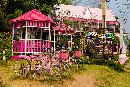 拜县特色拜县粉色小屋背景