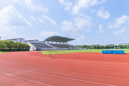 上海街头大学操场跑道背景