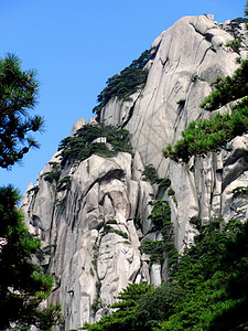 花岗岩阳光皖公山风景高清图片