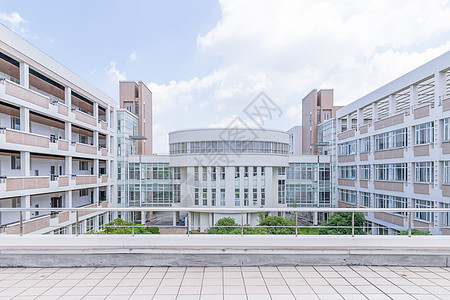 天台大学教学楼背景