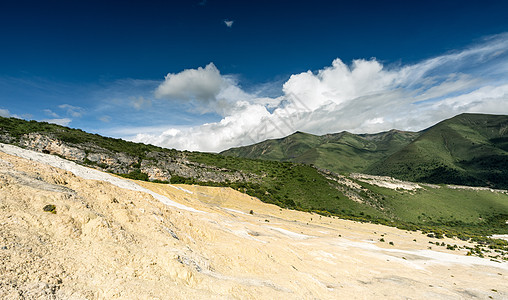 川西五彩滩群山全景图片