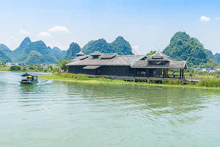 桂林阳朔世外桃源背景