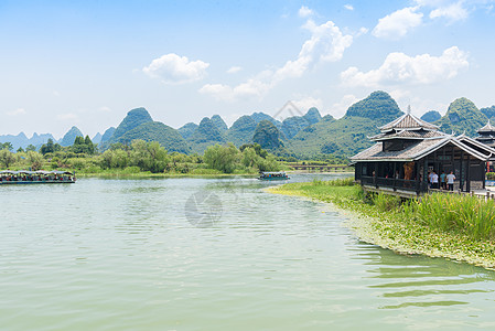 桂林阳朔世外桃源背景