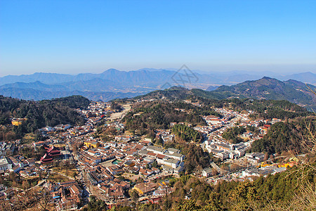 自然全景安徽池州九华镇背景