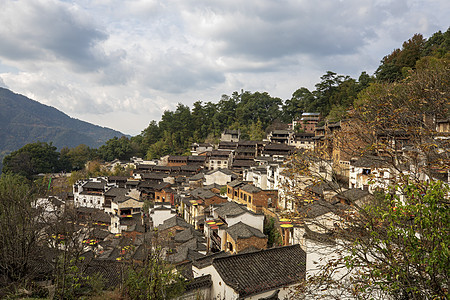 篁岭晒秋背景图片