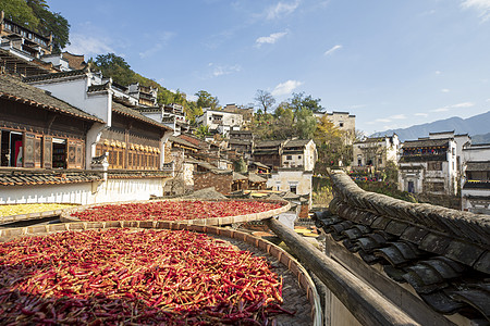 篁岭晒秋背景图片