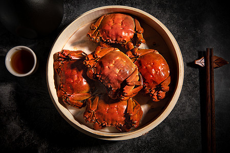 螃蟹大闸蟹应季美食高清图片素材