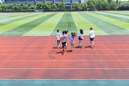 年轻活力大学生奔跑背景