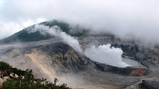 哥斯达黎加波阿斯火山口背景