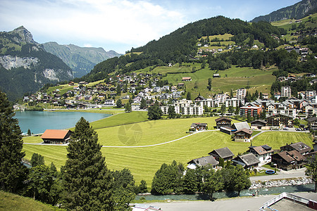 欧洲田园瑞士小镇背景