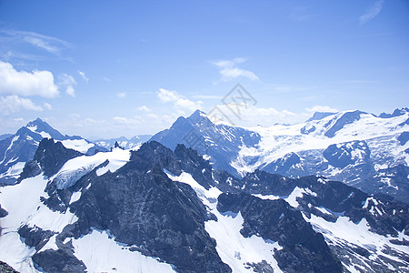 瑞士自然风光铁力士雪山背景