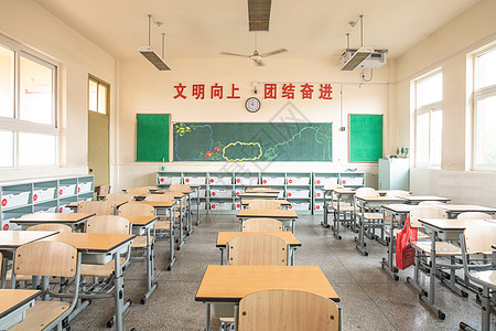 黑板课桌空教室背景