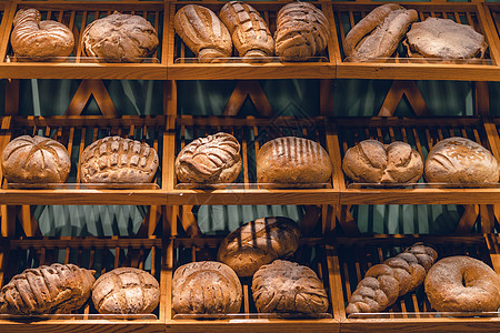 面包组合复古文艺背景高清图片