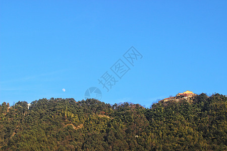 佛教名山安徽池州九华山背景