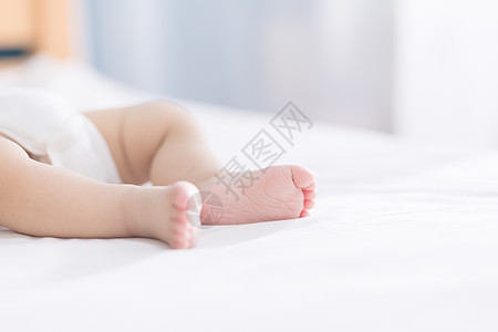 周岁宝宝婴儿的小脚背景