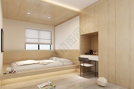 现代卧室效果图背景图片