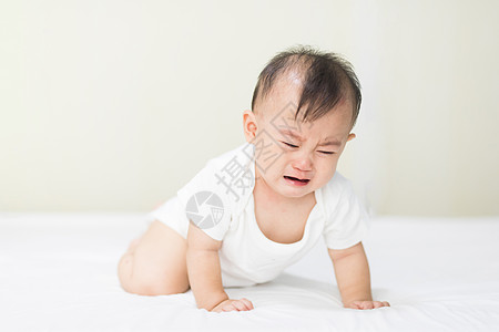 婴儿插画婴儿宝宝哭闹背景