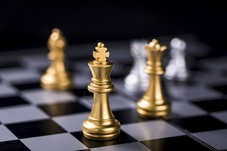 金色象棋国际象棋背景