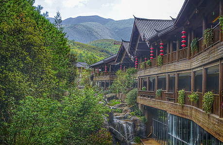 丽江客栈丽江雪山酒店客栈背景