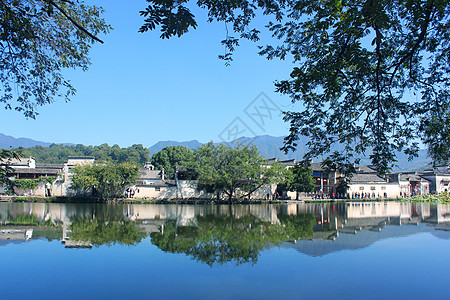 安徽宏村古镇背景图片