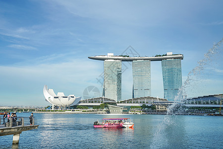 新加坡金沙空中花园地标背景图片