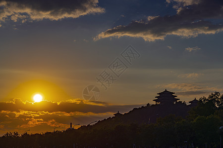 远景的景山图片