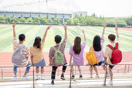 辅导班开学季传单活力大学生背影背景